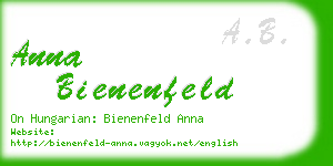 anna bienenfeld business card